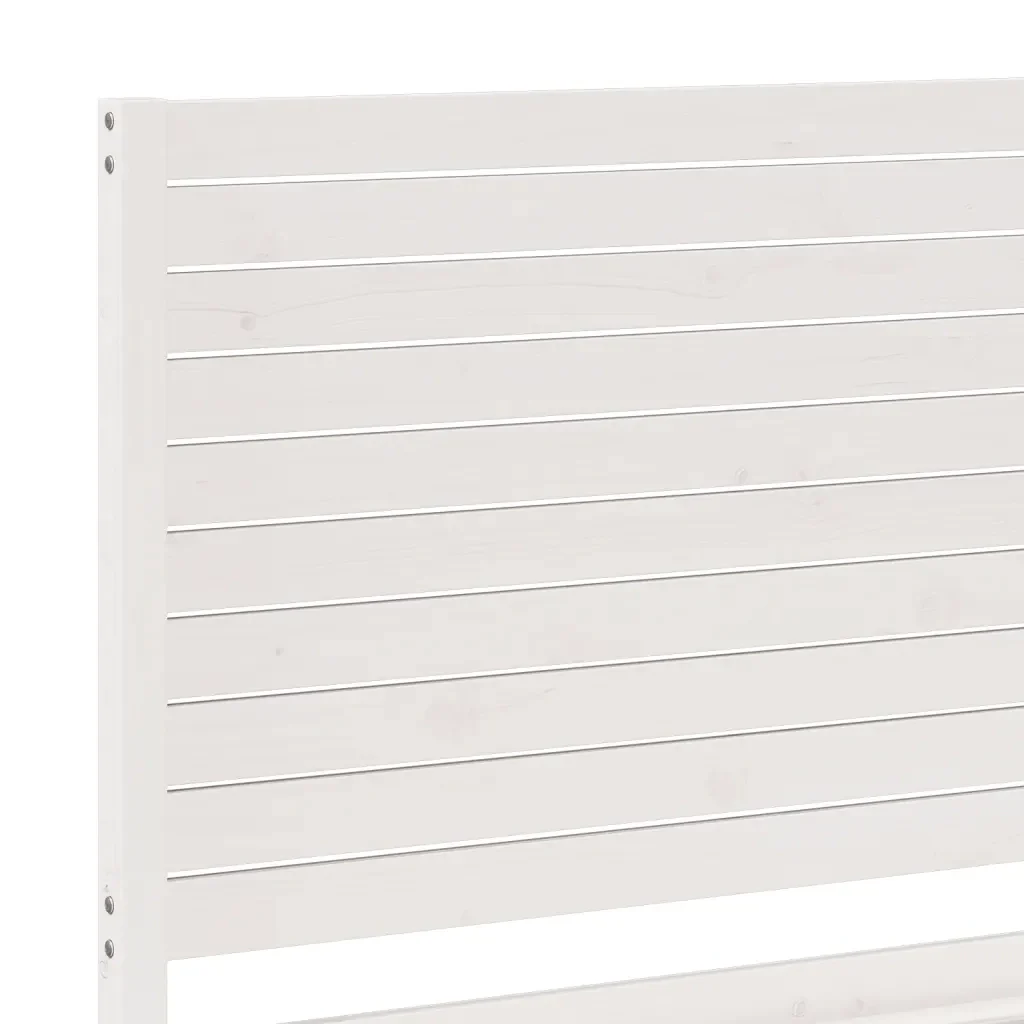 Letto matrimoniale | Letto per adulti | Giroletto Extra Lungo senza Materasso Bianco 180x220cm Massello - Image 7