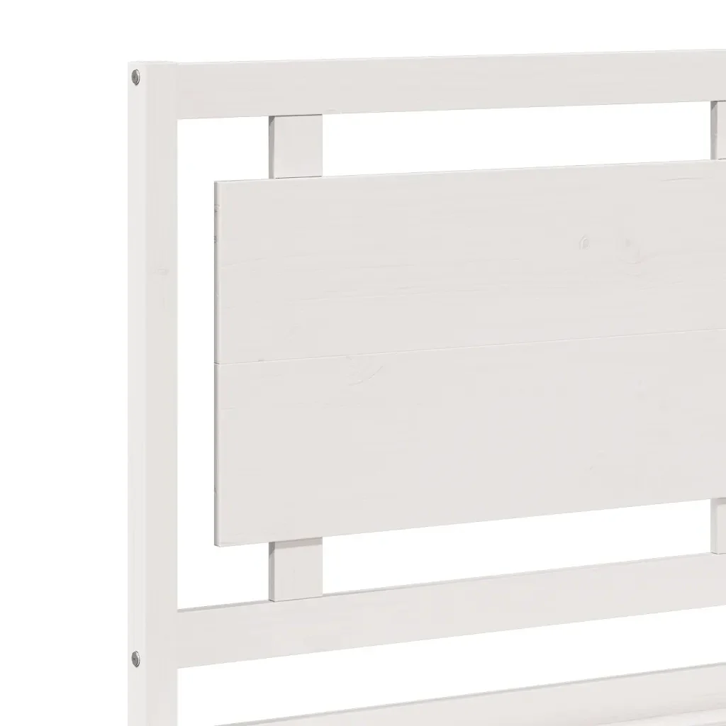 Letto matrimoniale | Letto per adulti | Giroletto Extra Lungo senza Materasso Bianco 200x220cm Massello - Image 7