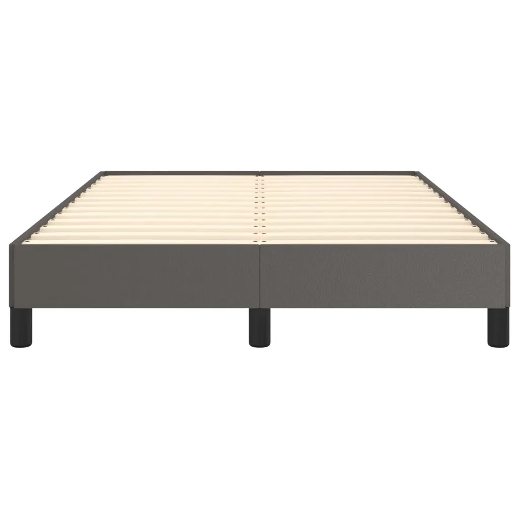 Letto matrimoniale | Letto per adulti | Giroletto Grigio 120x200 cm in Similpelle - Image 5