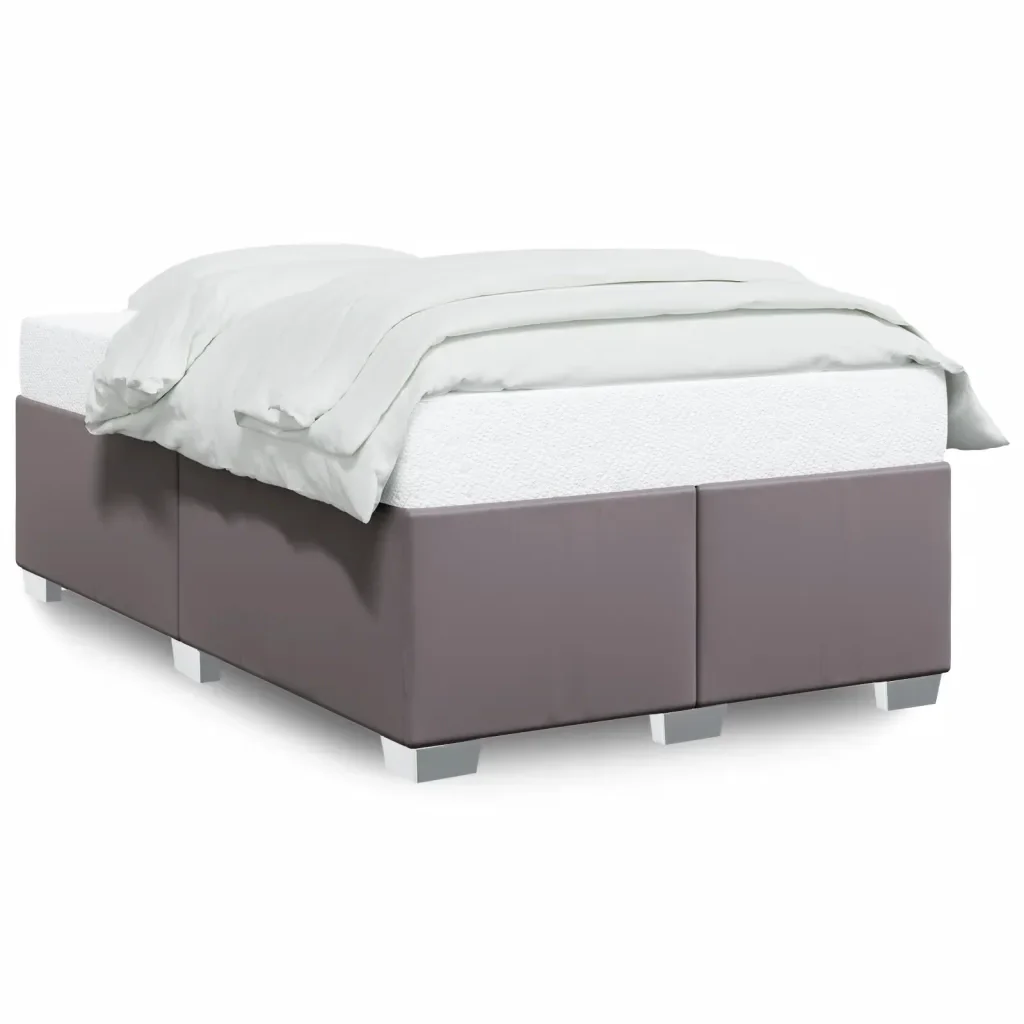 Letto matrimoniale | Letto per adulti | Giroletto Grigio 120x200 cm in Similpelle