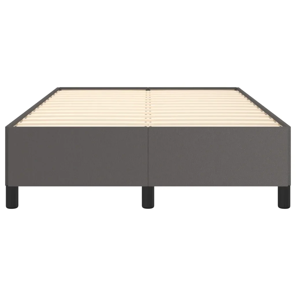 Letto matrimoniale | Letto per adulti | Giroletto Grigio 120x200 cm in Similpelle - Image 5