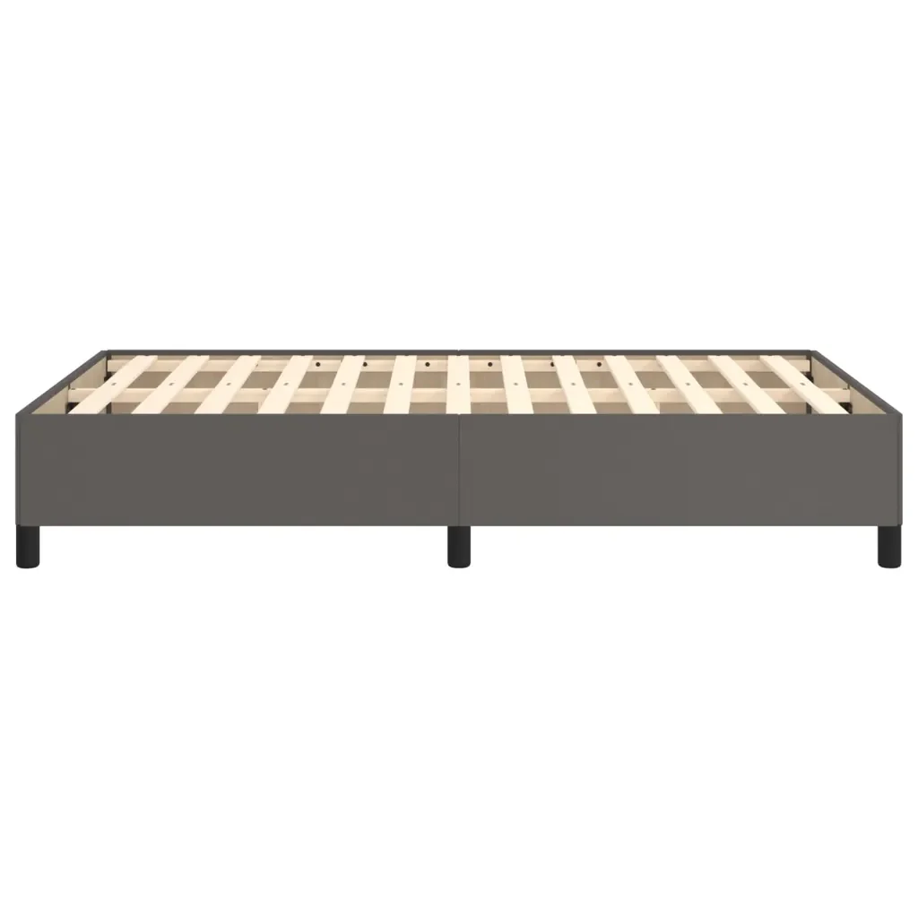 Letto matrimoniale | Letto per adulti | Giroletto Grigio 120x200 cm in Similpelle - Image 6