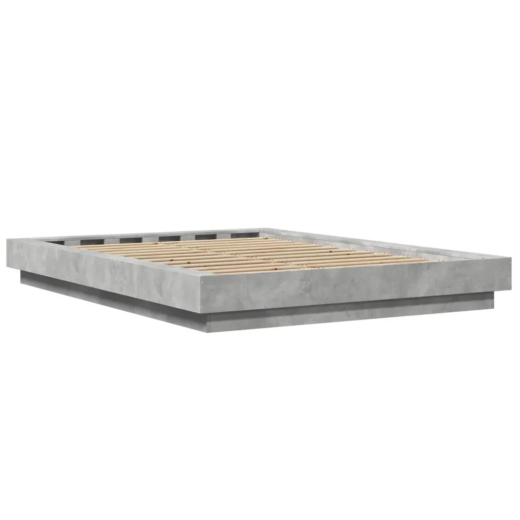 Letto matrimoniale | Letto per adulti | Giroletto Grigio Cemento 120x190 cm in Legno Multistrato - Image 6