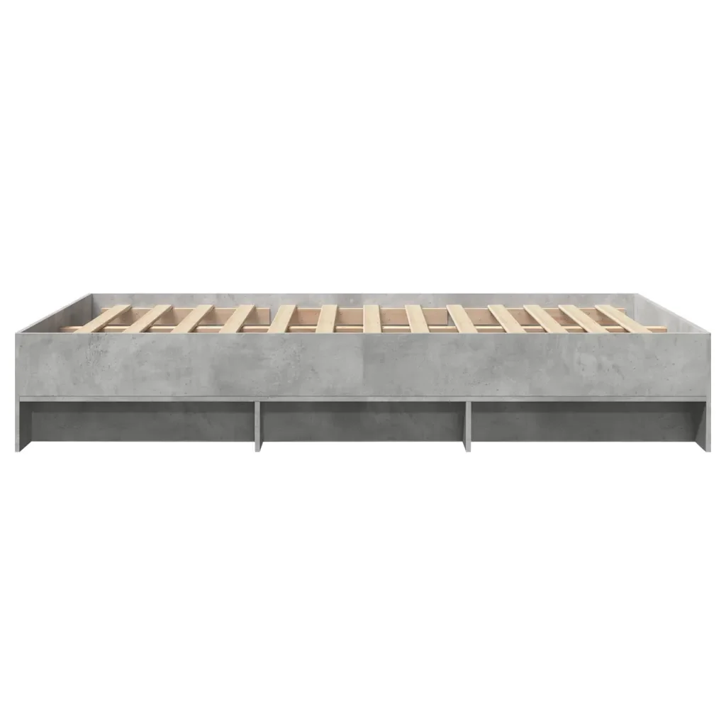 Letto matrimoniale | Letto per adulti | Giroletto Grigio Cemento 120x200 cm in Legno Multistrato - Image 6