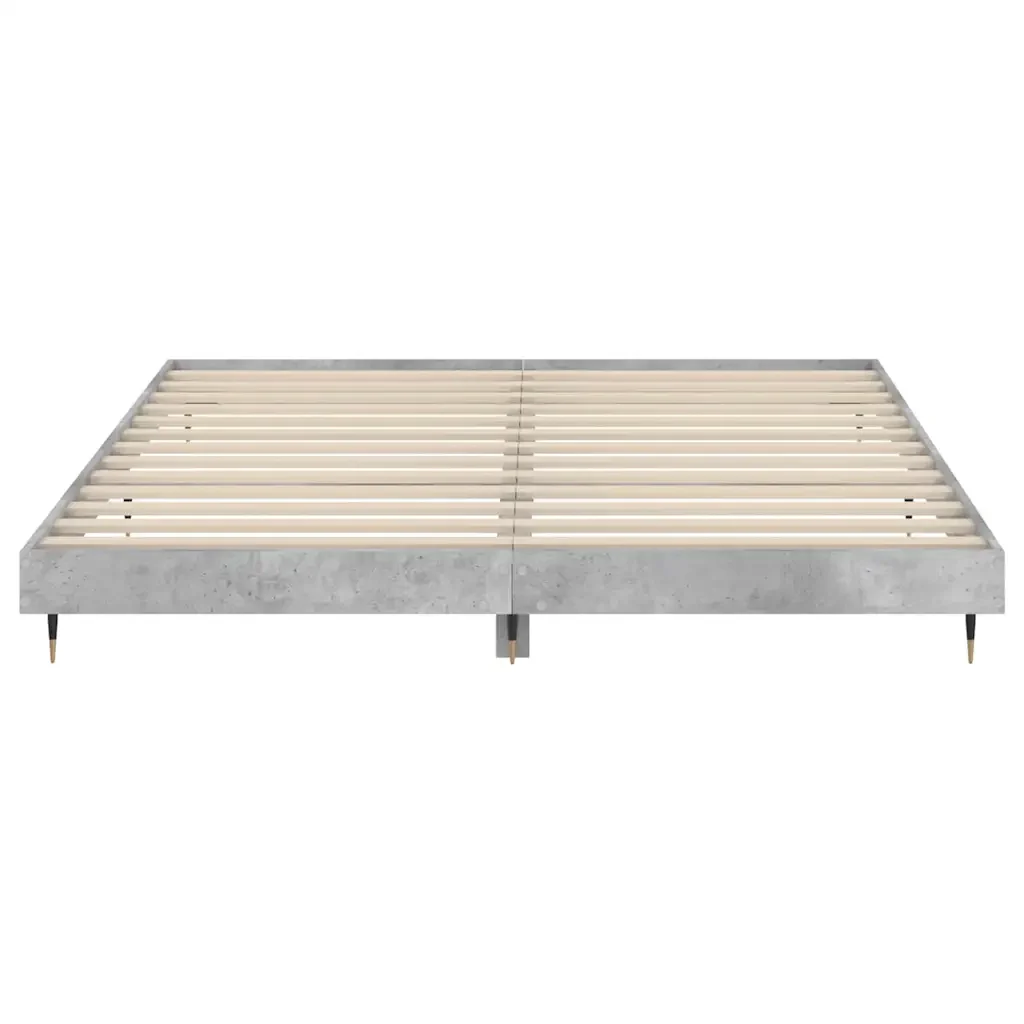 Letto matrimoniale | Letto per adulti | Giroletto Grigio Cemento 120x200 cm in Legno Multistrato - Image 6