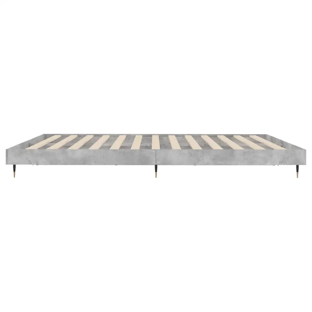 Letto matrimoniale | Letto per adulti | Giroletto Grigio Cemento 120x200 cm in Legno Multistrato - Image 7