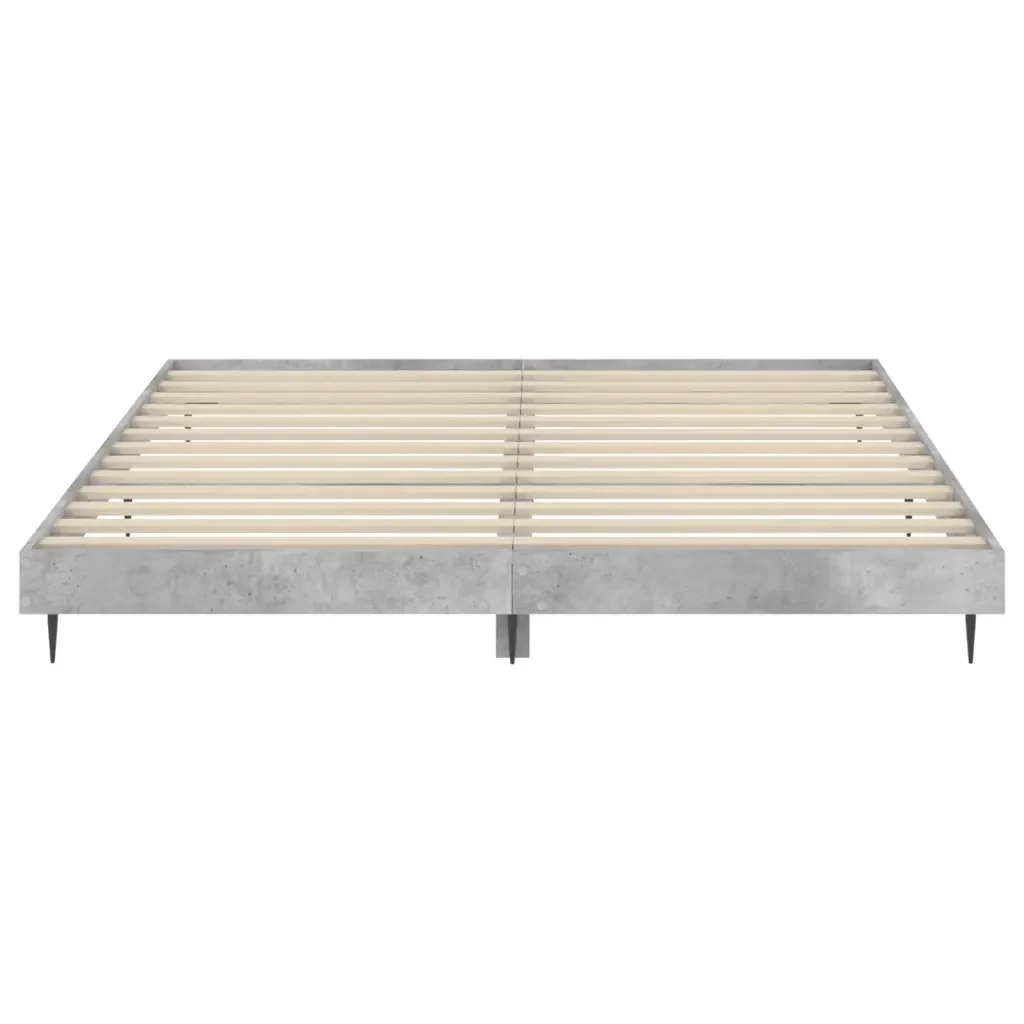 Letto matrimoniale | Letto per adulti | Giroletto Grigio Cemento 120x200 cm in Legno Multistrato - Image 6
