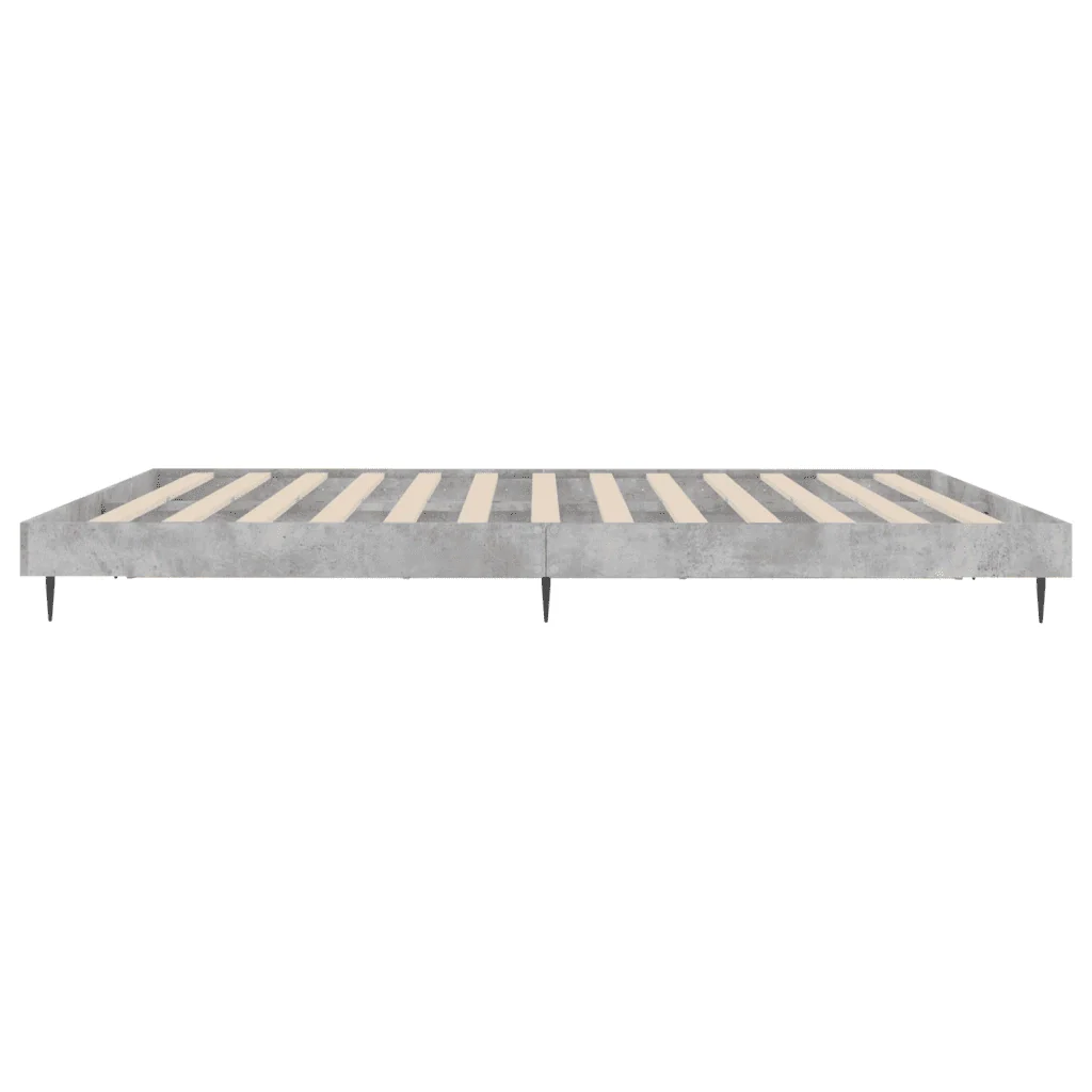 Letto matrimoniale | Letto per adulti | Giroletto Grigio Cemento 120x200 cm in Legno Multistrato - Image 7