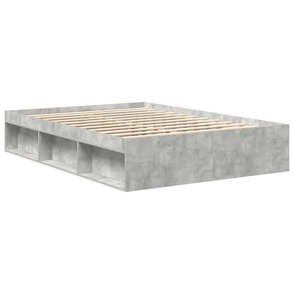 Letto matrimoniale | Letto per adulti | Giroletto Grigio Cemento 135x190 cm Double - Image 3