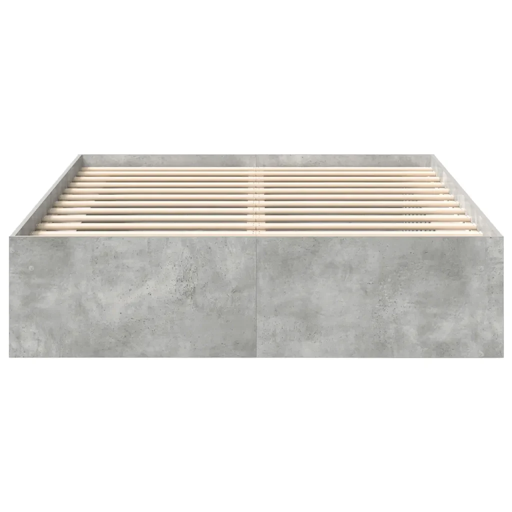 Letto matrimoniale | Letto per adulti | Giroletto Grigio Cemento 140x200 cm - Image 5