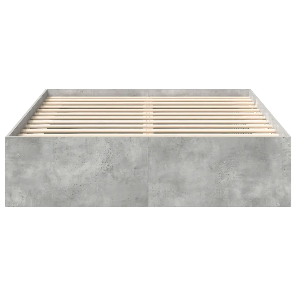 Letto matrimoniale | Letto per adulti | Giroletto Grigio Cemento 160x200 cm - Image 5