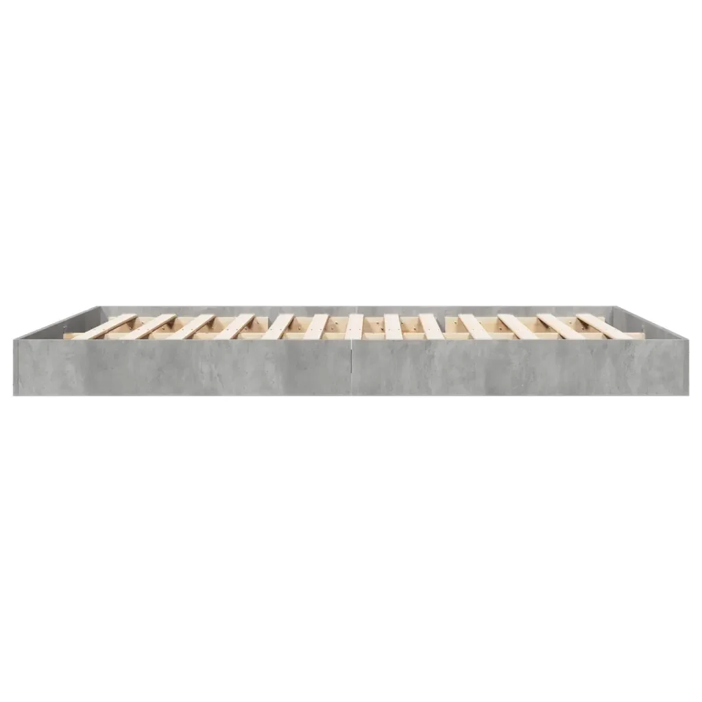 Letto matrimoniale | Letto per adulti | Giroletto Grigio Cemento 160x200 cm in Legno Multistrato - Image 5