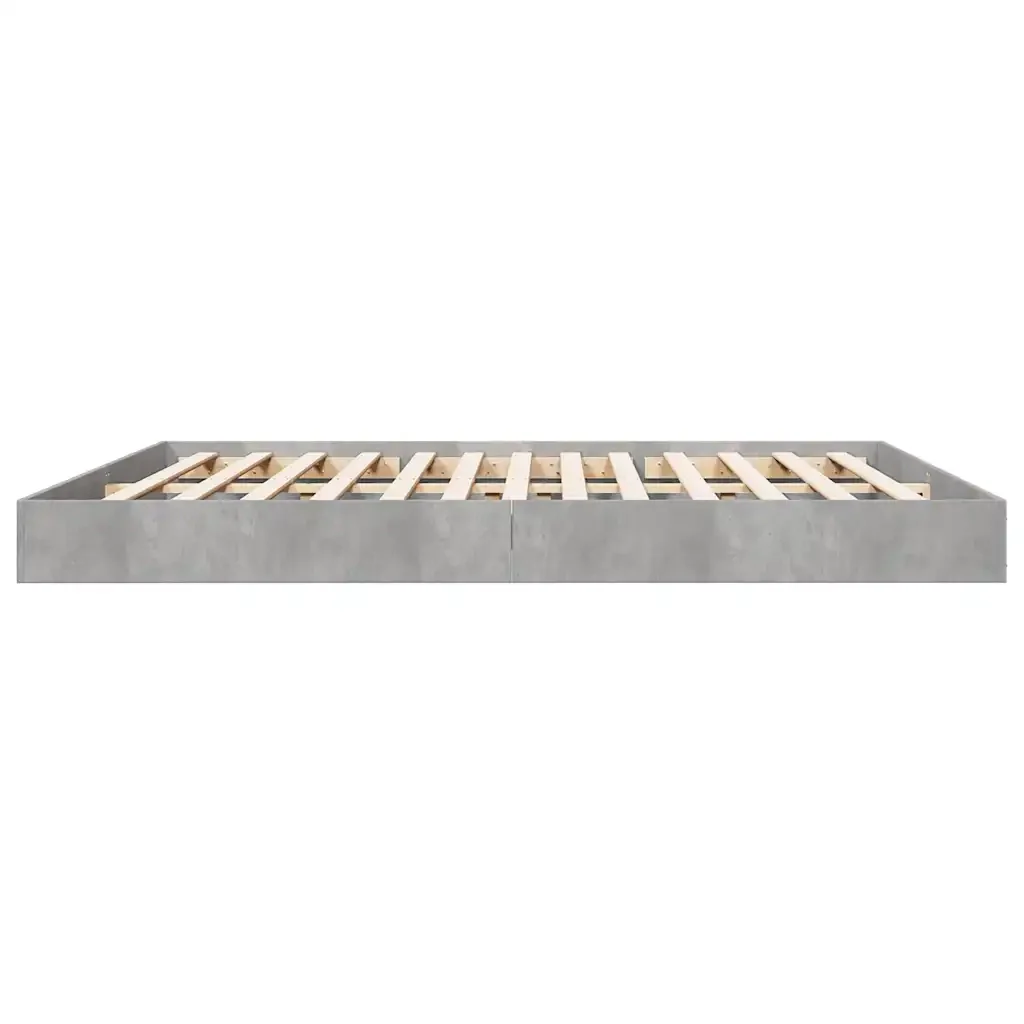 Letto matrimoniale | Letto per adulti | Giroletto Grigio Cemento 180x200 cm in Legno Multistrato - Image 5
