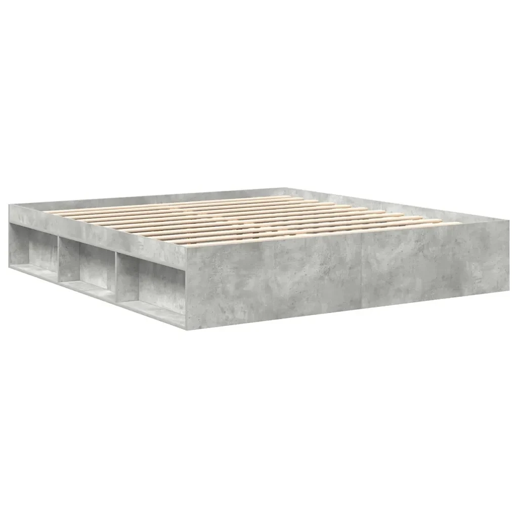 Letto matrimoniale | Letto per adulti | Giroletto Grigio Cemento 180x200 cm Super King - Image 7
