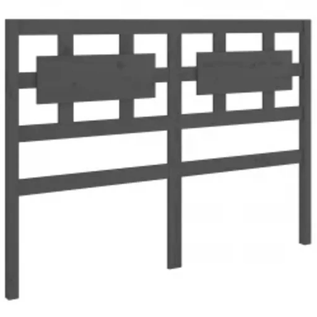 Letto matrimoniale | Letto per adulti | Giroletto Grigio in Legno Massello 200x200 cm - Image 6