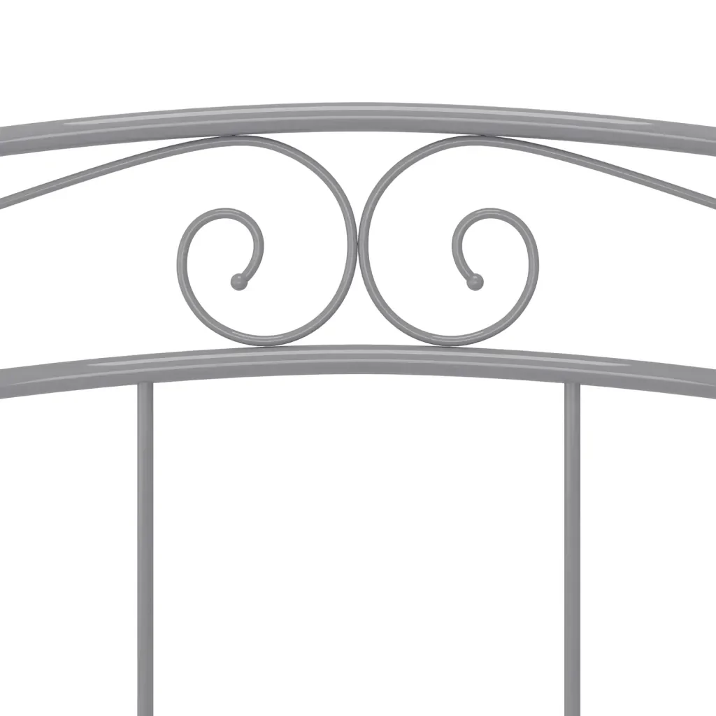 Letto matrimoniale | Letto per adulti | Giroletto Grigio in Metallo 200x200 cm - Image 7