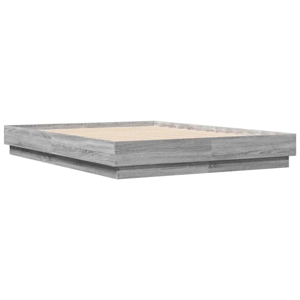 Letto matrimoniale | Letto per adulti | Giroletto Grigio Sonoma 120x190 cm in Legno Multistrato - Image 3