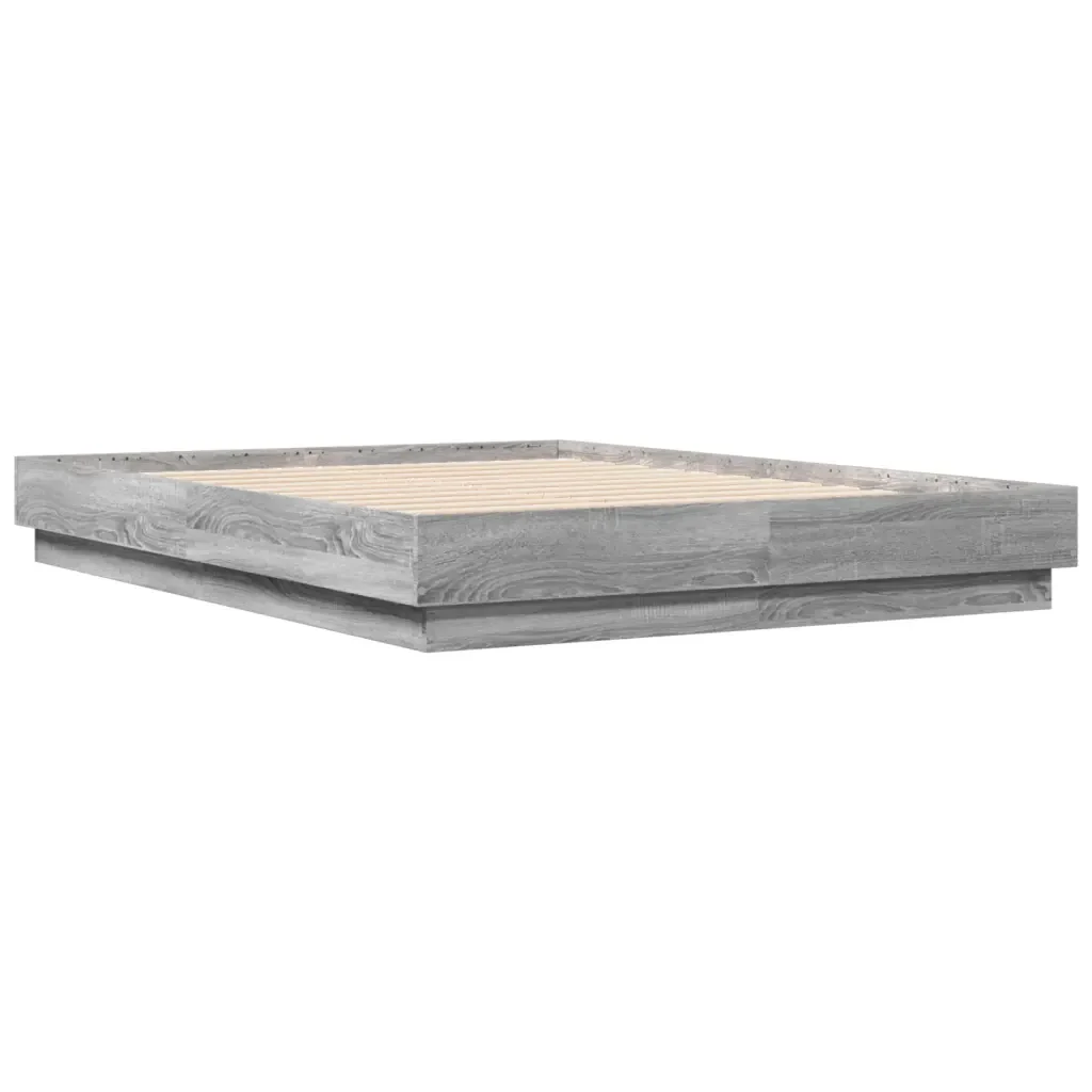 Letto matrimoniale | Letto per adulti | Giroletto Grigio Sonoma 120x190 cm in Legno Multistrato - Image 6