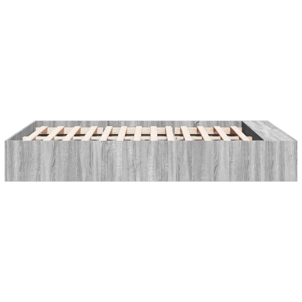 Letto matrimoniale | Letto per adulti | Giroletto Grigio Sonoma 120x190 cm in Legno Multistrato - Image 5