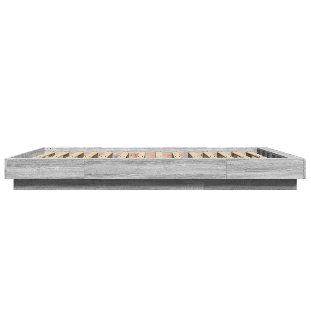 Letto matrimoniale | Letto per adulti | Giroletto Grigio Sonoma 120x190 cm in Legno Multistrato - Image 5