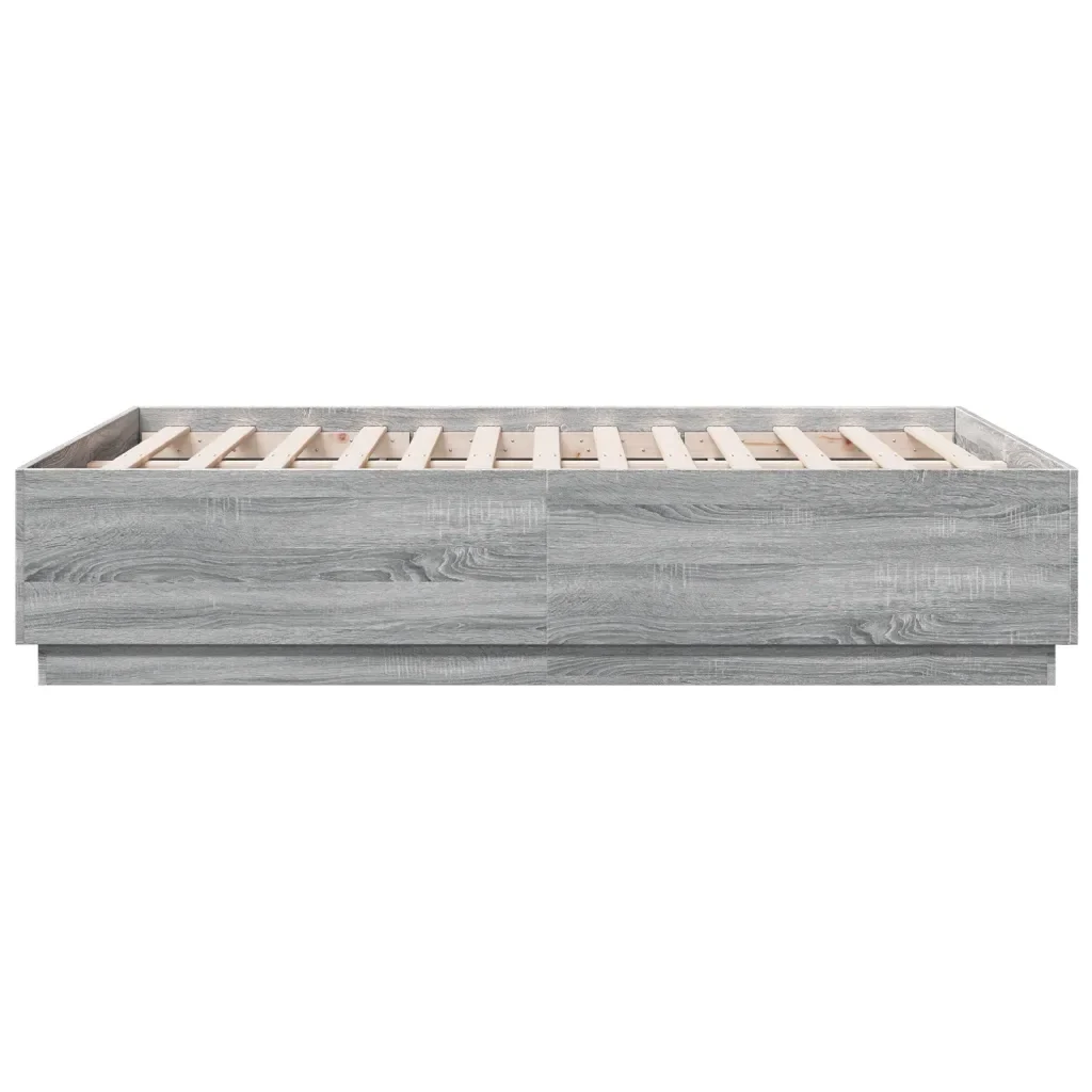 Letto matrimoniale | Letto per adulti | Giroletto Grigio Sonoma 120x190 cm in Legno Multistrato - Image 5