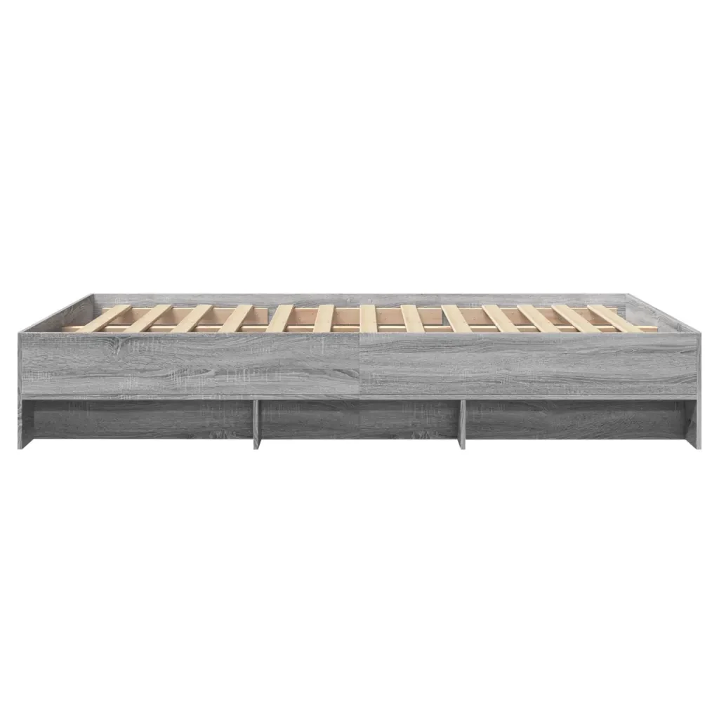Letto matrimoniale | Letto per adulti | Giroletto Grigio Sonoma 120x190 cm in Legno Multistrato - Image 6