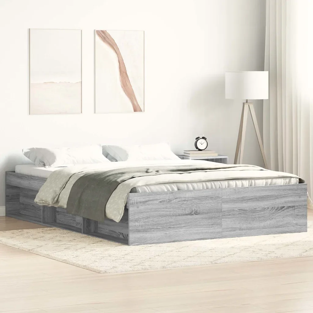 Letto matrimoniale | Letto per adulti | Giroletto Grigio Sonoma 120x190 cm Small Double - Image 2