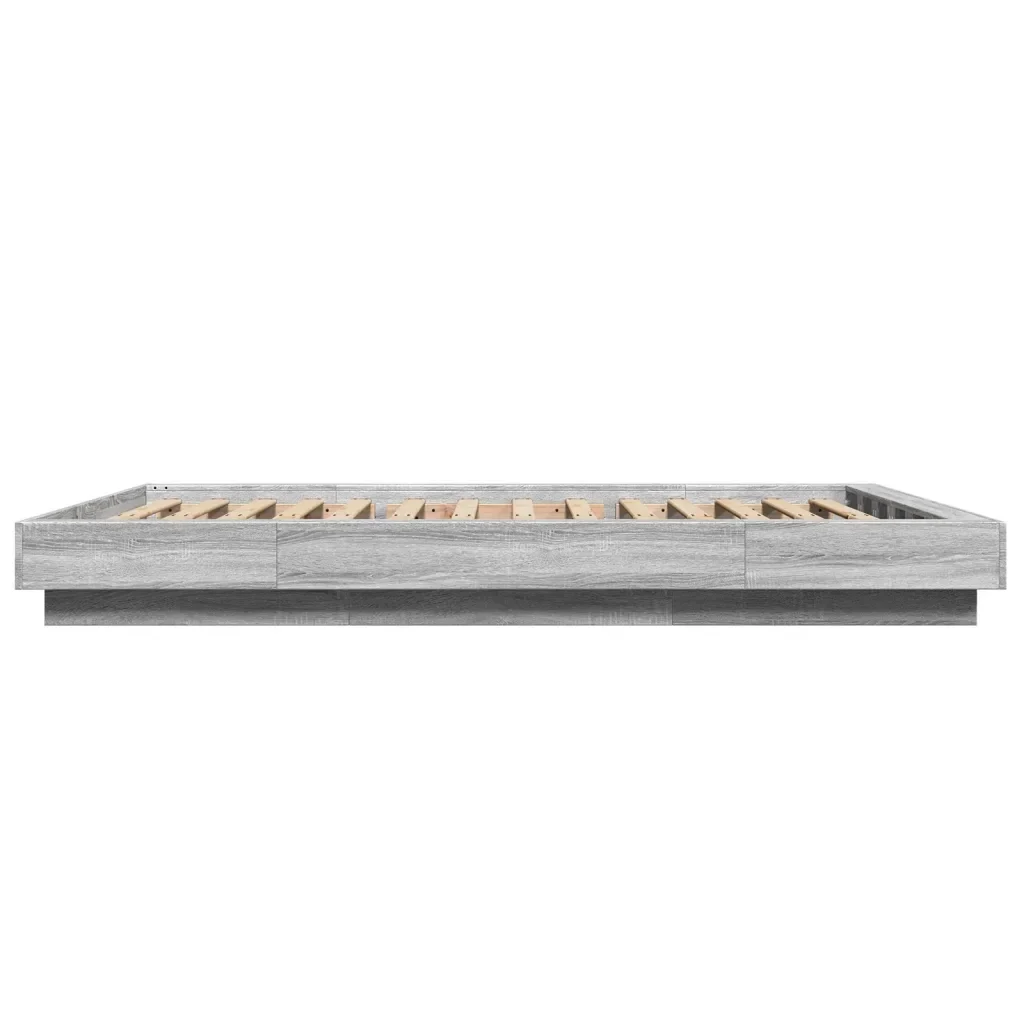 Letto matrimoniale | Letto per adulti | Giroletto Grigio Sonoma 120x200 cm in Legno Multistrato - Image 5