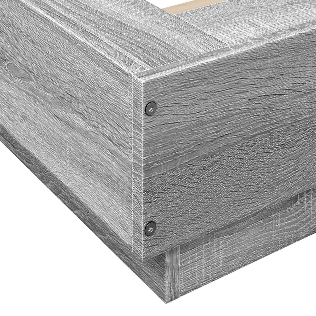 Letto matrimoniale | Letto per adulti | Giroletto Grigio Sonoma 120x200 cm in Legno Multistrato - Image 7