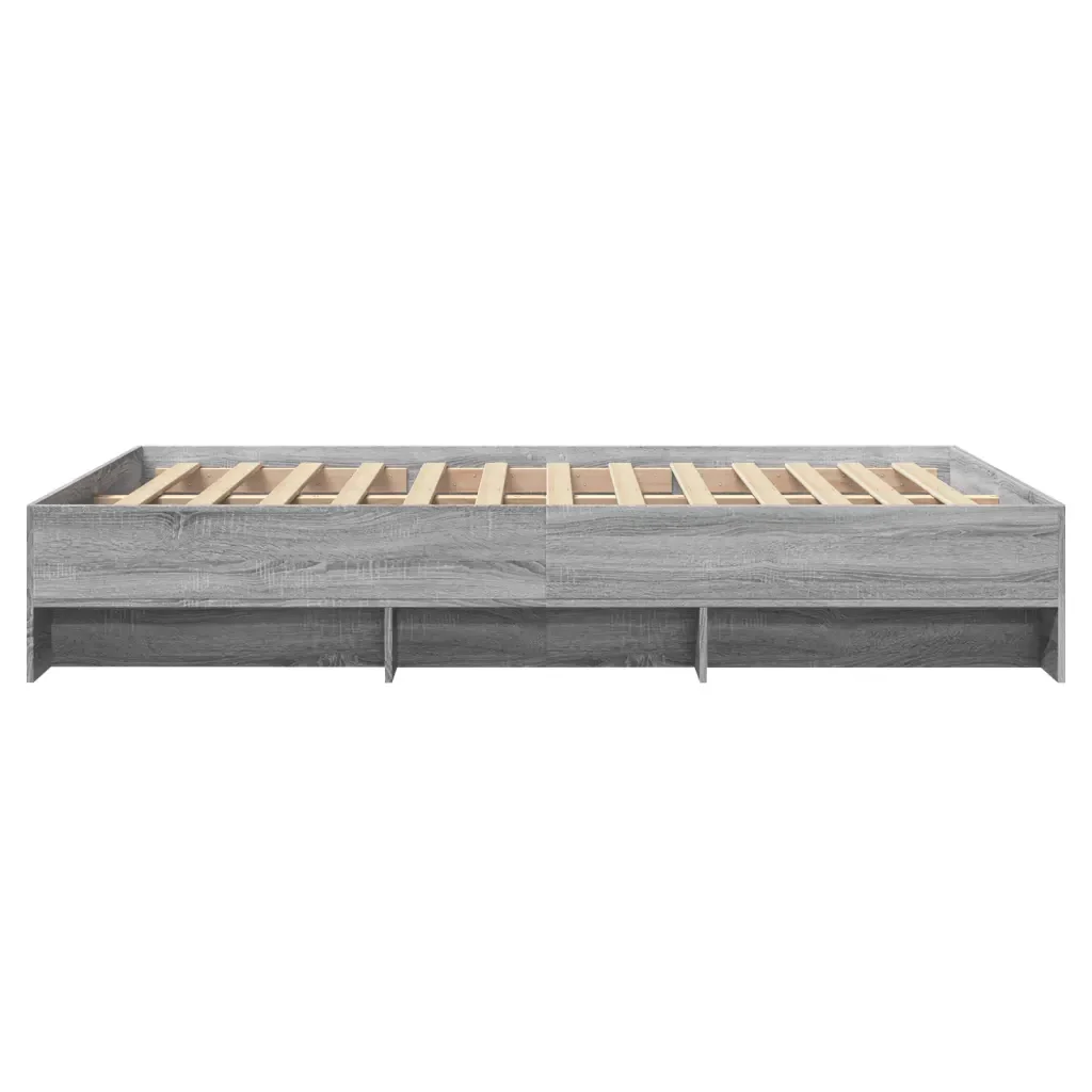 Letto matrimoniale | Letto per adulti | Giroletto Grigio Sonoma 120x200 cm in Legno Multistrato - Image 6