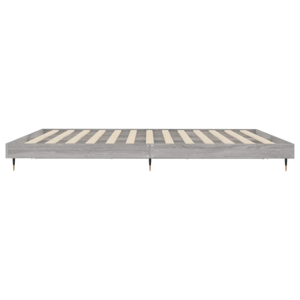 Letto matrimoniale | Letto per adulti | Giroletto Grigio Sonoma 120x200 cm in Legno Multistrato - Image 7