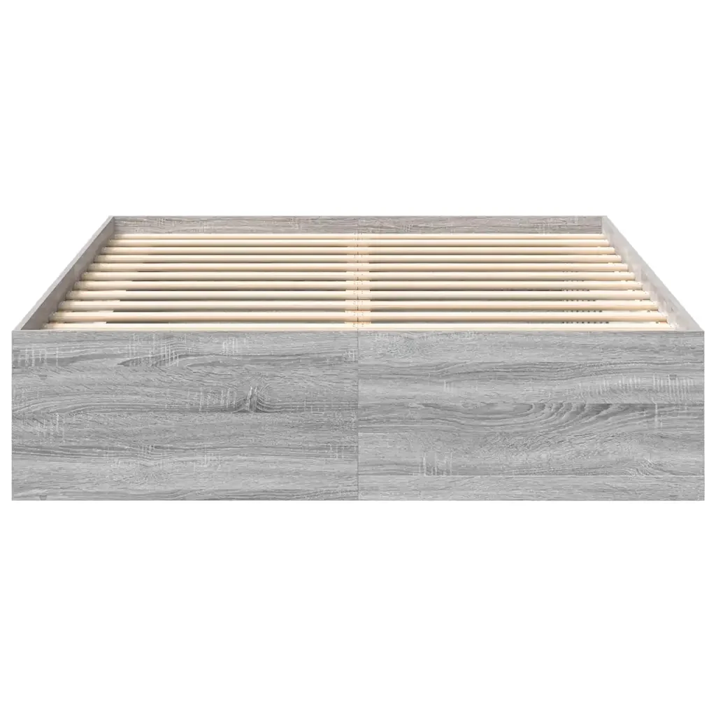 Letto matrimoniale | Letto per adulti | Giroletto Grigio Sonoma 140x190 cm - Image 5