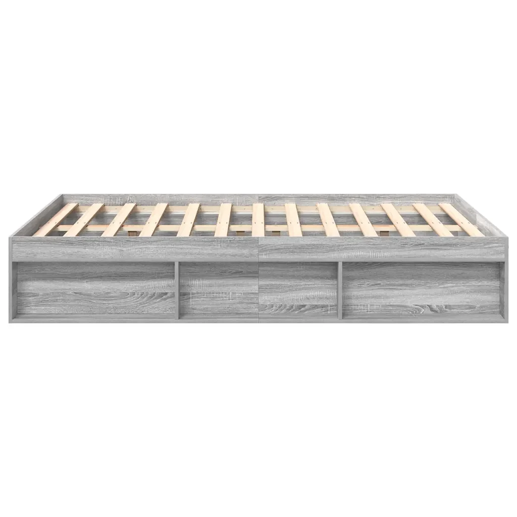 Letto matrimoniale | Letto per adulti | Giroletto Grigio Sonoma 140x190 cm - Image 6