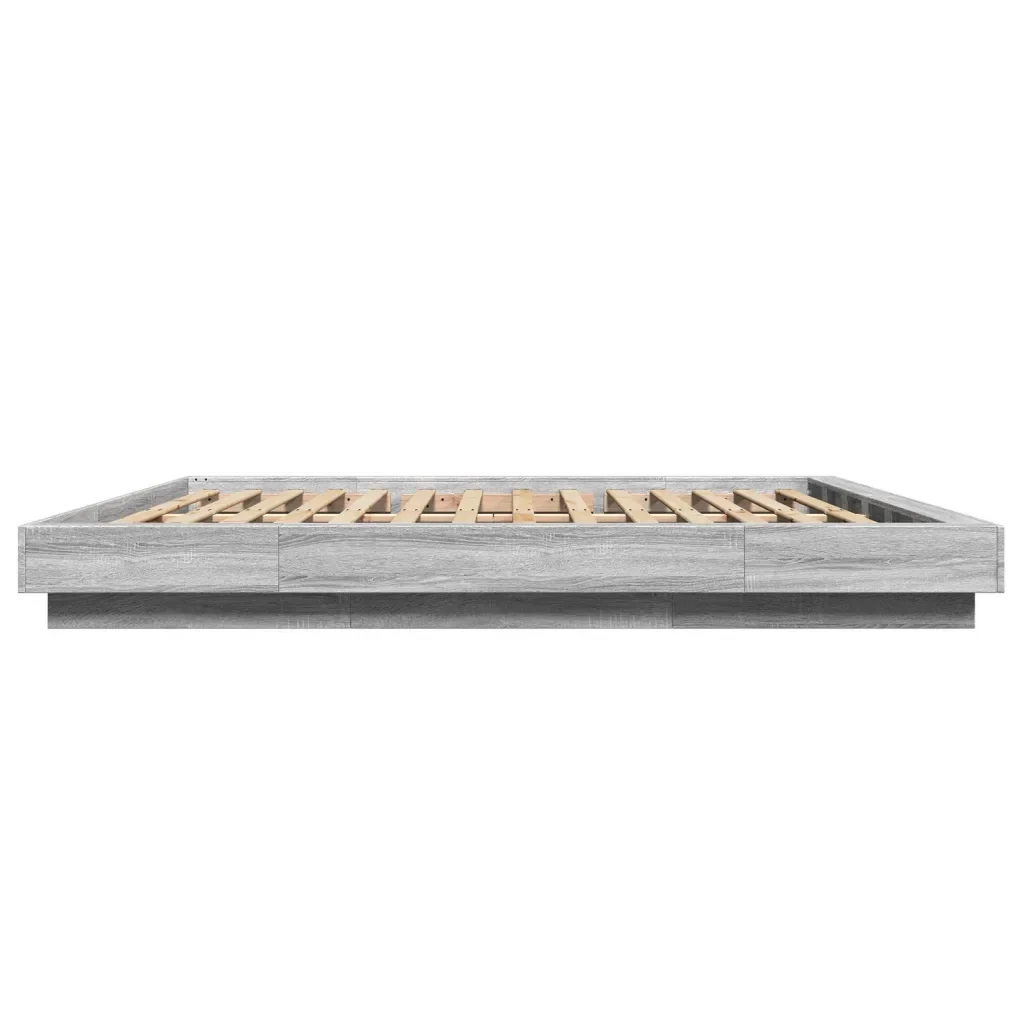Letto matrimoniale | Letto per adulti | Giroletto Grigio Sonoma 180x200 cm in Legno Multistrato - Image 5