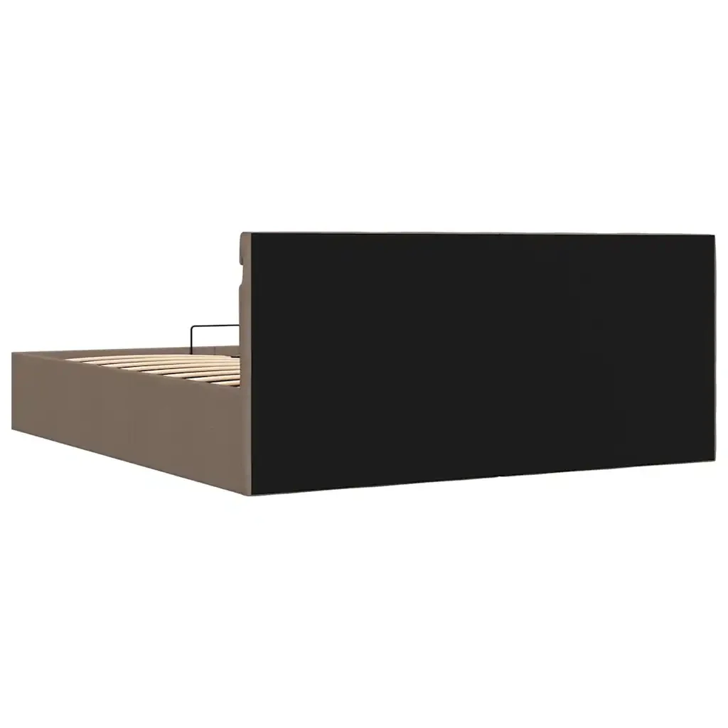 Letto matrimoniale | Letto per adulti | Giroletto Idraulico Contenitore LED Tortora Tessuto 160x200cm - Image 8