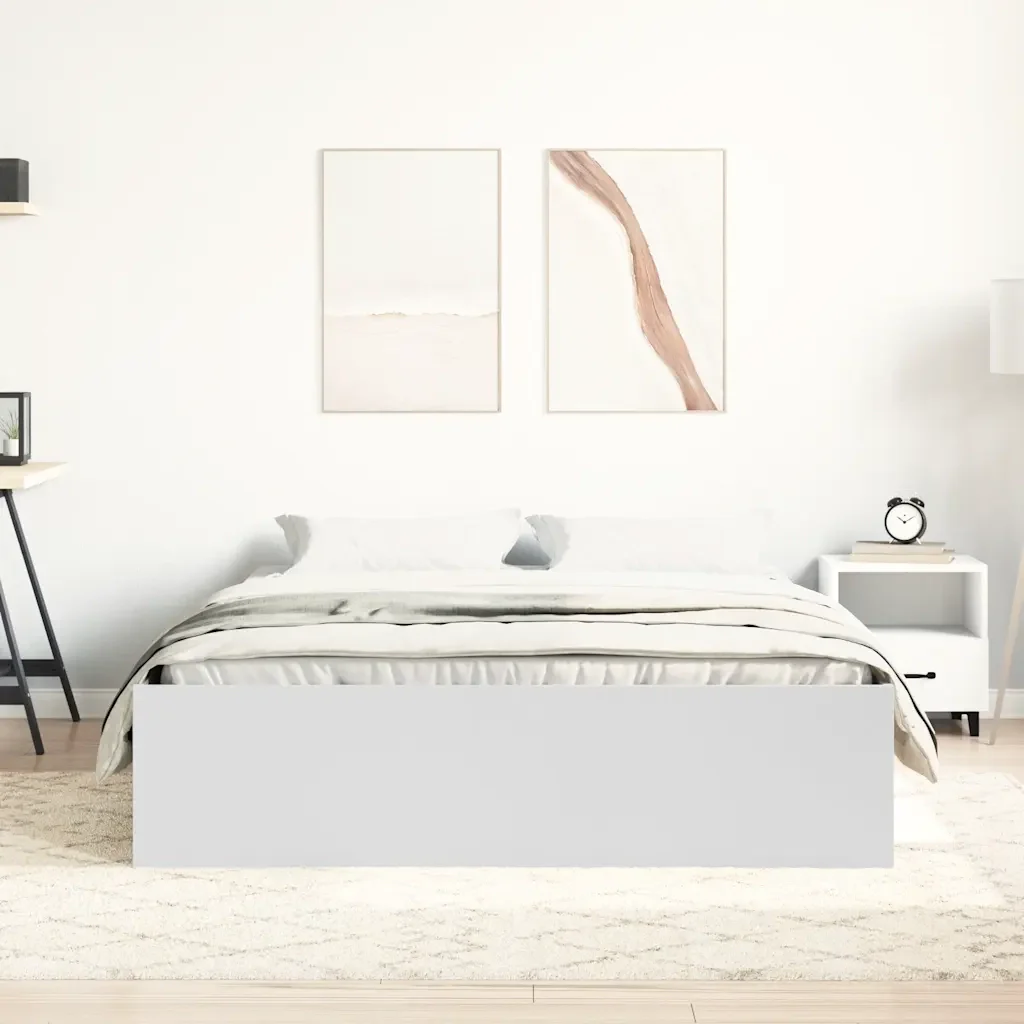 Letto matrimoniale | Letto per adulti | Giroletto in Bianco 120x200 cm - Image 3