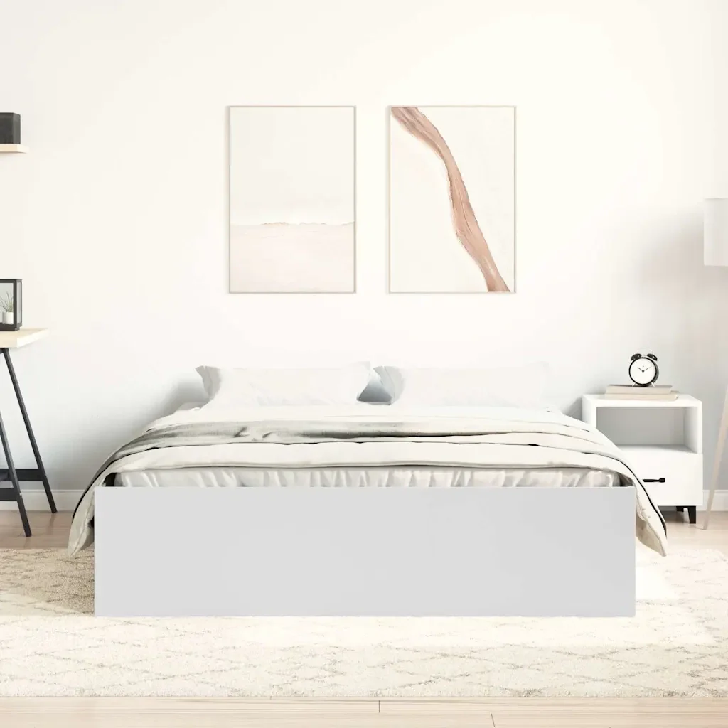 Letto matrimoniale | Letto per adulti | Giroletto in Bianco 140x200 cm - Image 4