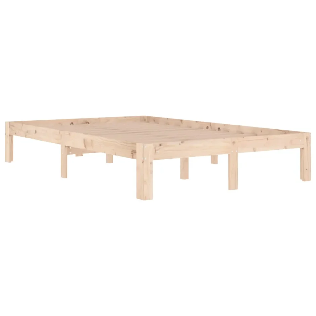 Letto matrimoniale | Letto per adulti | Giroletto in Legno Massello 120x190 cm Small Double - Image 4