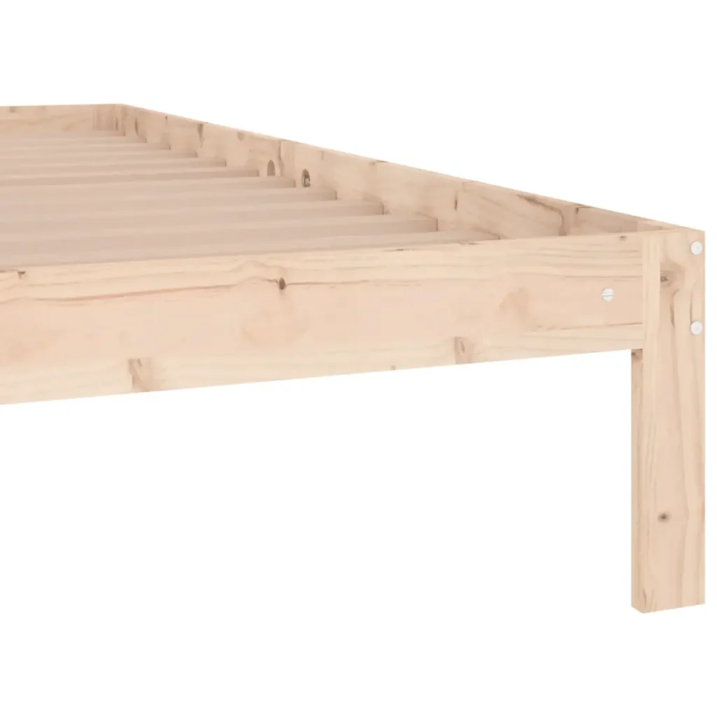Letto matrimoniale | Letto per adulti | Giroletto in Legno Massello 120x190 cm Small Double - Image 6
