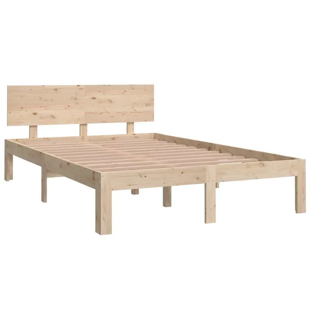 Letto matrimoniale | Letto per adulti | Giroletto in Legno Massello 120x190 cm Small Double - Image 3