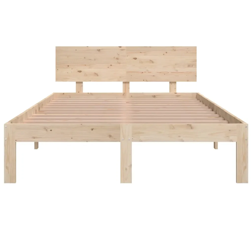 Letto matrimoniale | Letto per adulti | Giroletto in Legno Massello 120x190 cm Small Double - Image 4