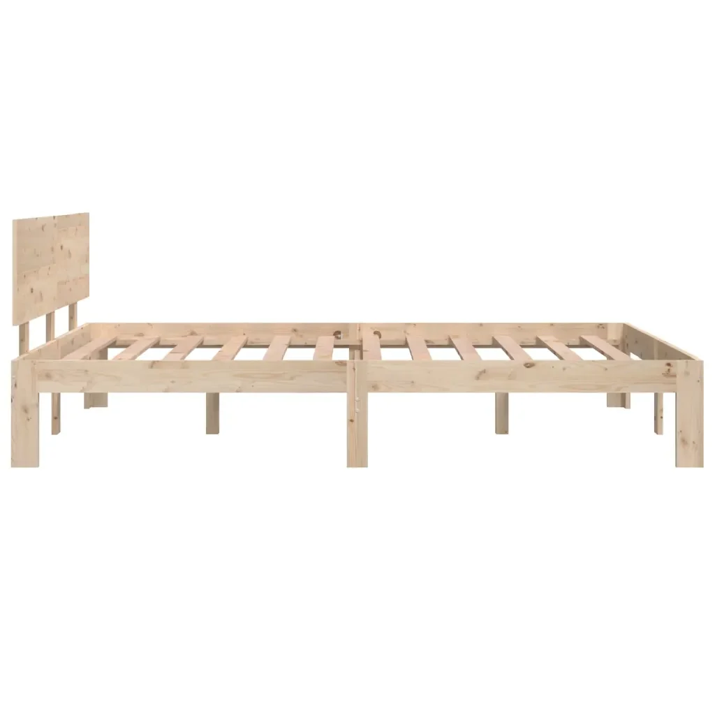 Letto matrimoniale | Letto per adulti | Giroletto in Legno Massello 120x190 cm Small Double - Image 5