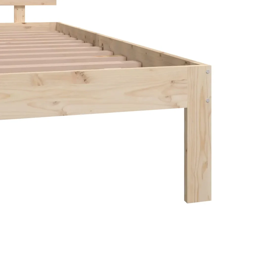 Letto matrimoniale | Letto per adulti | Giroletto in Legno Massello 120x190 cm Small Double - Image 6