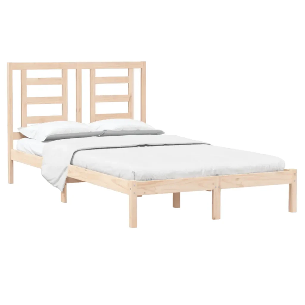 Letto matrimoniale | Letto per adulti | Giroletto in Legno Massello 120x190 cm Small Double - Image 4
