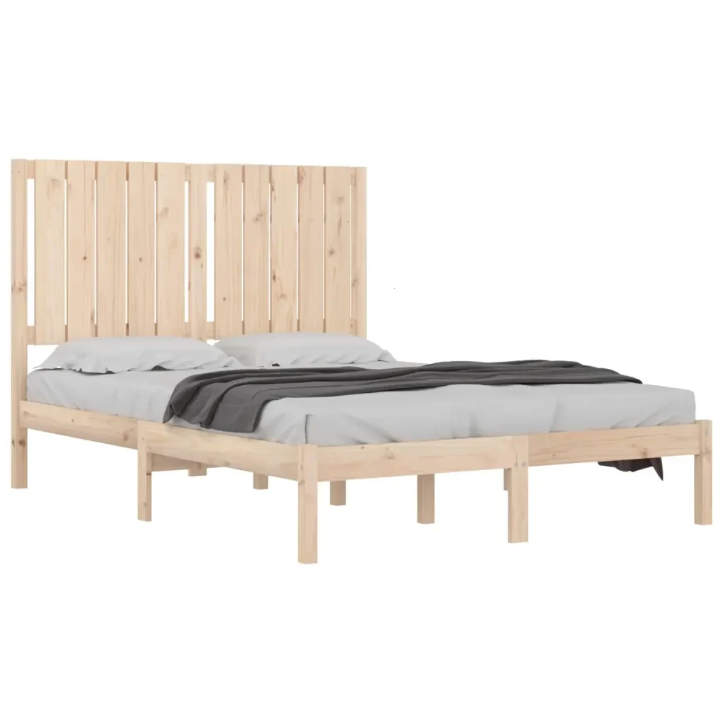 Letto matrimoniale | Letto per adulti | Giroletto in Legno Massello 120x190 cm Small Double - Image 4