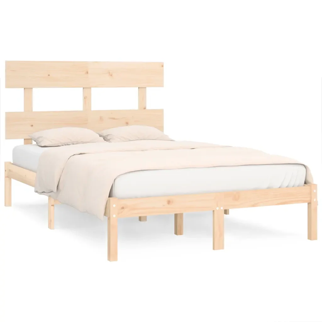 Letto matrimoniale | Letto per adulti | Giroletto in Legno Massello 120x190 cm Small Double