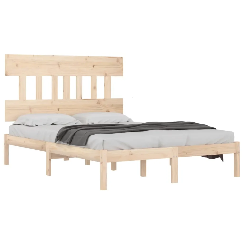 Letto matrimoniale | Letto per adulti | Giroletto in Legno Massello 120x190 cm Small Double - Image 3