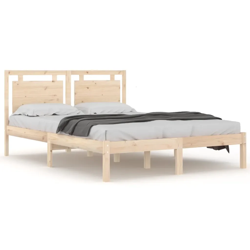 Letto matrimoniale | Letto per adulti | Giroletto in Legno Massello 120x190 cm Small Double