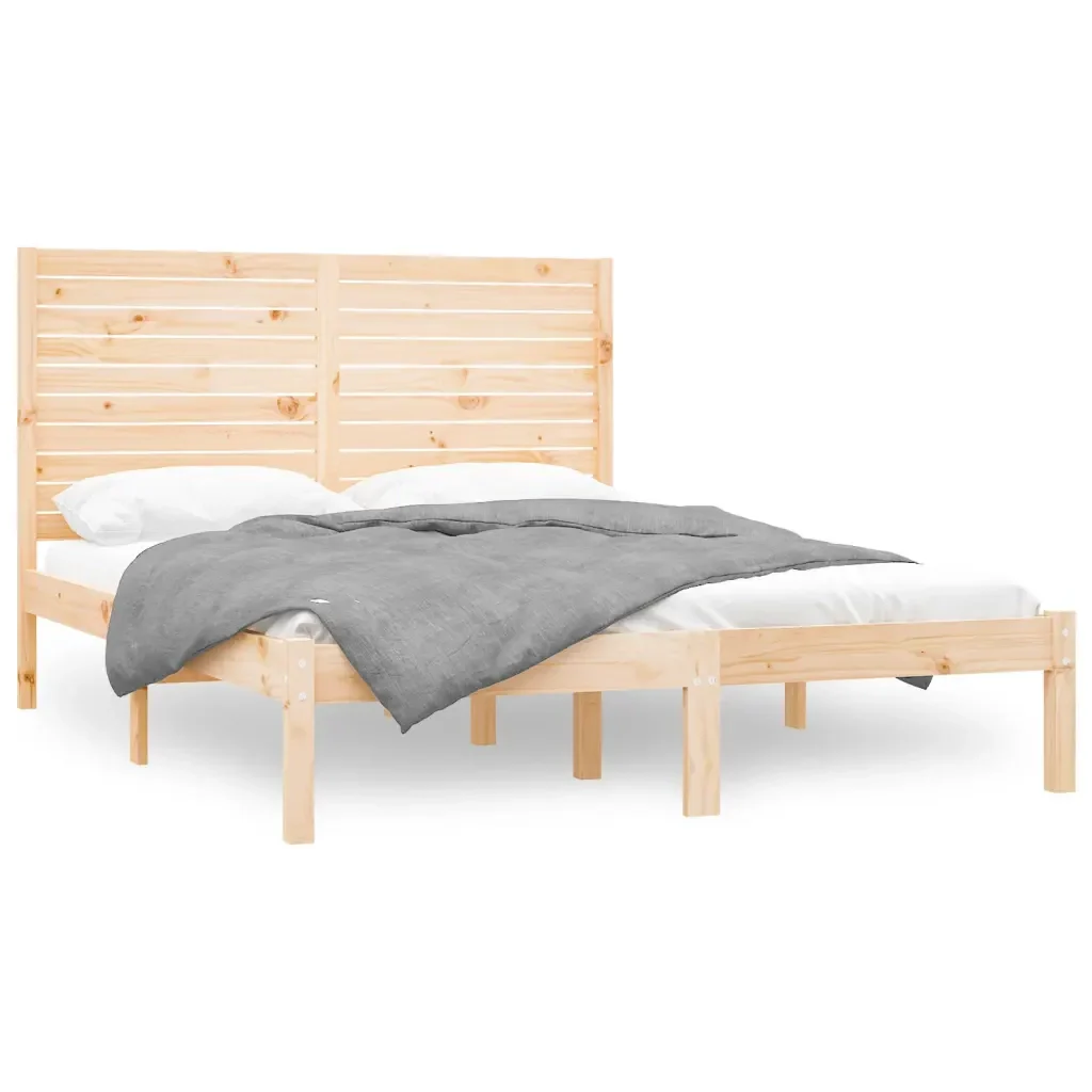 Letto matrimoniale | Letto per adulti | Giroletto in Legno Massello 120x200 cm