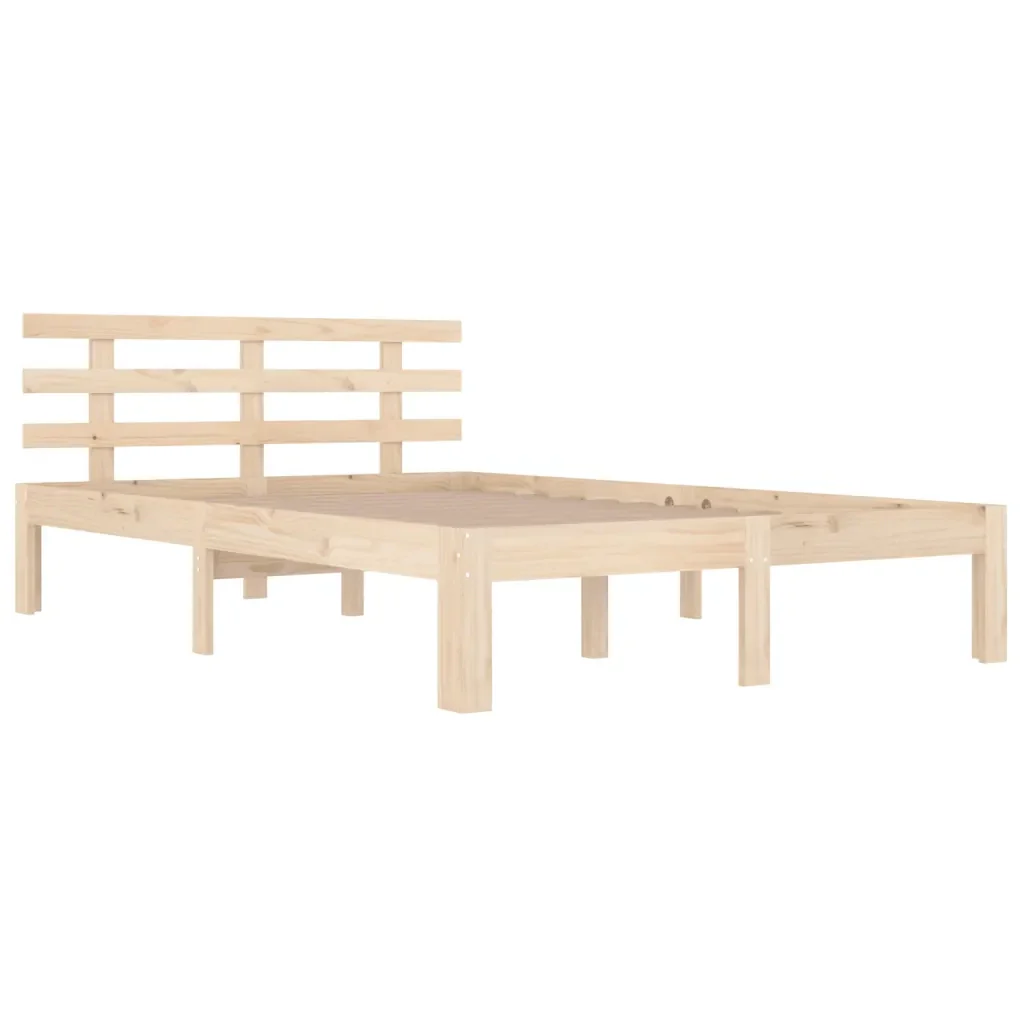 Letto matrimoniale | Letto per adulti | Giroletto in Legno Massello 135x190 cm Double - Image 4